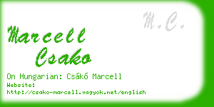 marcell csako business card