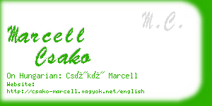 marcell csako business card